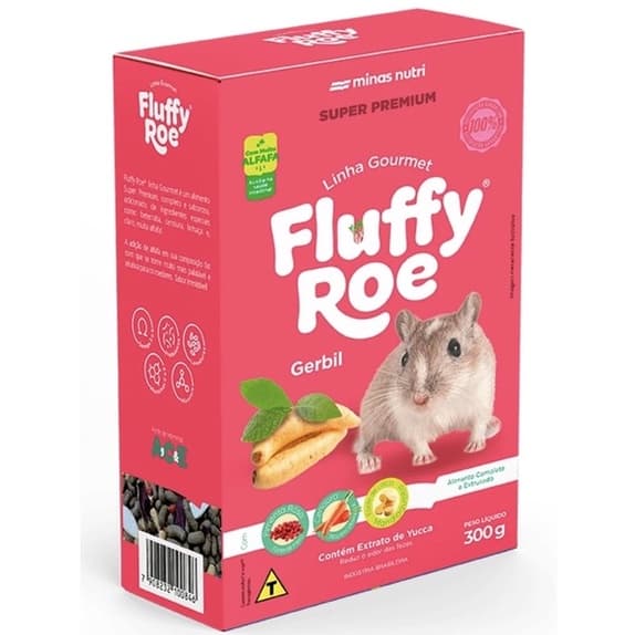 Fluffy Roe Gerbil  Gourmet 300g- Minas Nutri