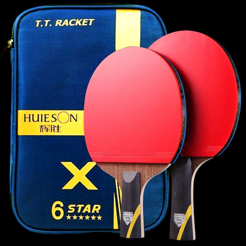 Huieson 5/6 Estrelas Raquete De Tênis De Mesa Carbono Ofensivo Ping Pong Com Bolsa De Cobertura