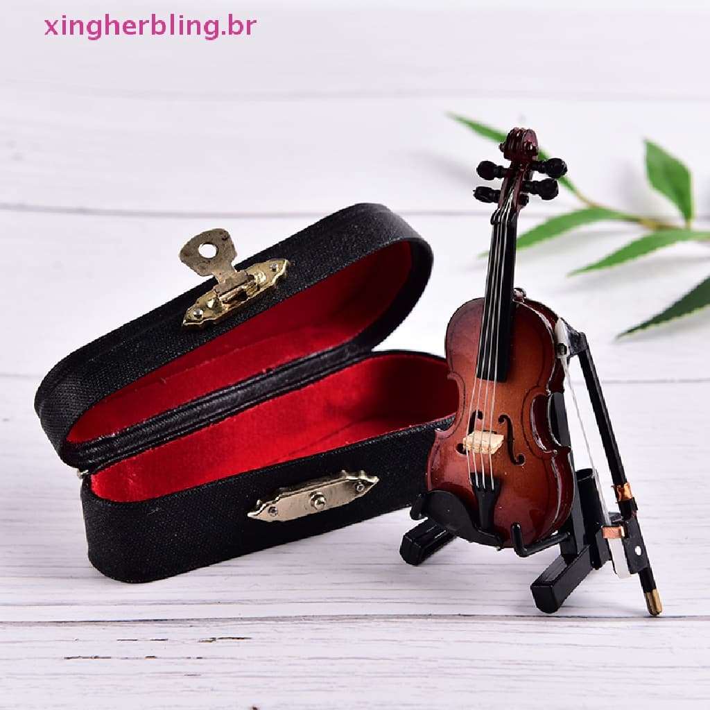 Modelo De Instrumento Musical Em Miniatura Para Violino XBBR Com Suporte E Estojo Quente
