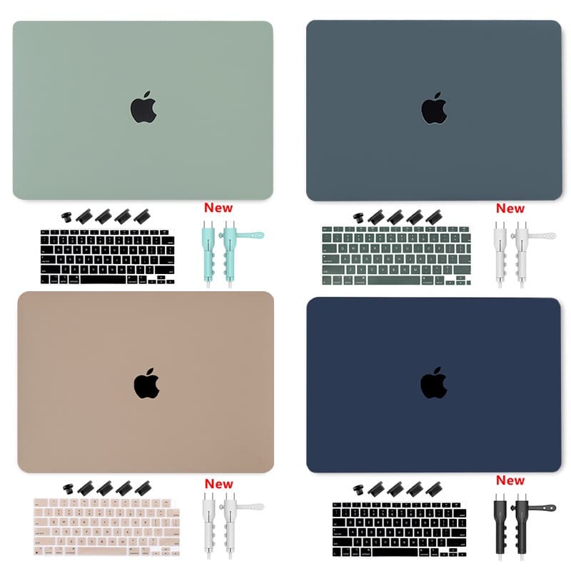 4in1 set 2022 for Macbook Air 13.6 M2 A2681 2021 pro14 A2442 Macbook Cream Cut Case New M1 Air 13.3 inch A2337 Pro A2338 with Wire Cover