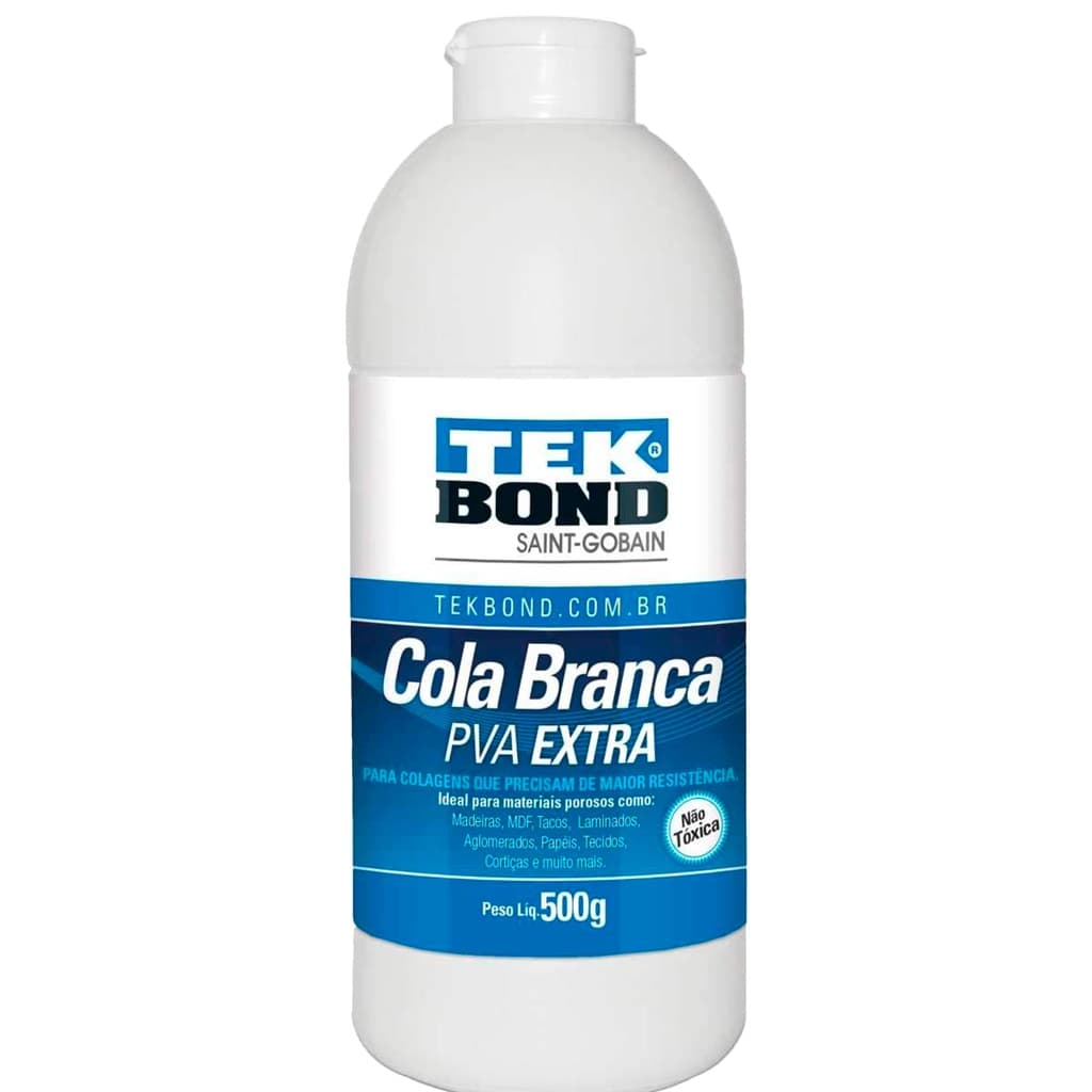 Cola Branca Extra Escolar Madeira Artesanto 500 Kg Tek Bond