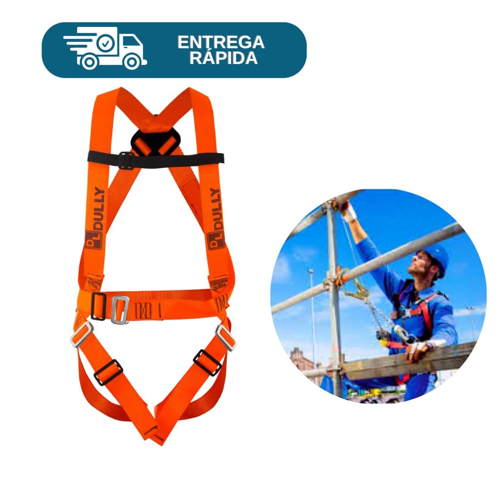 Cinto Paraquedista De Segurança 1 Ponto de Ancoragem Argola Dully Dlt-012 Para Trabalho Em Altura
