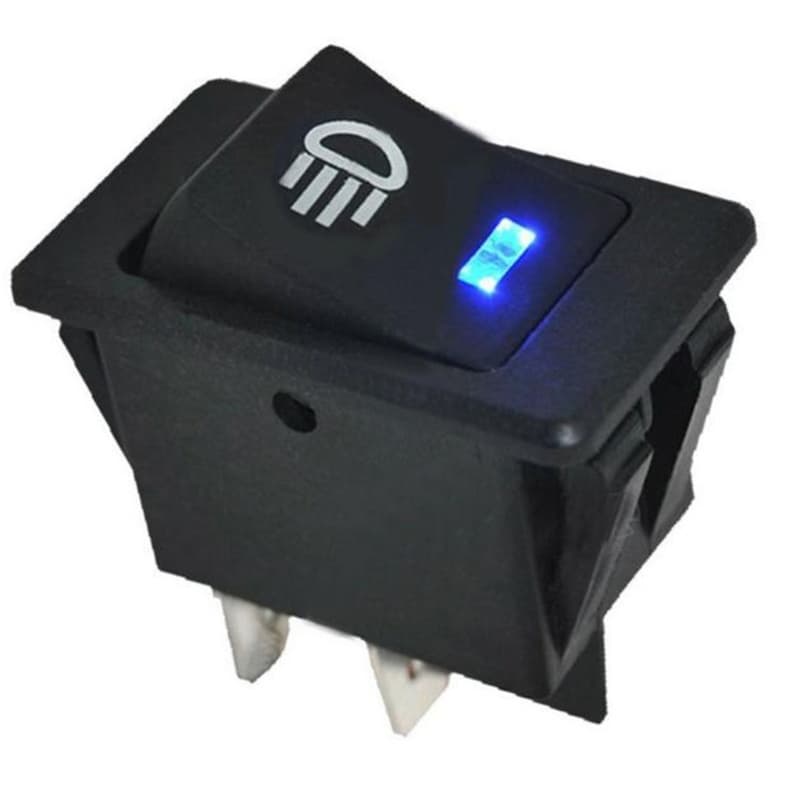 Bmico 12V Carro Alternar Interruptor Rocker LED Luz Nevoeiro Botão 4Pin Para Lâmpada