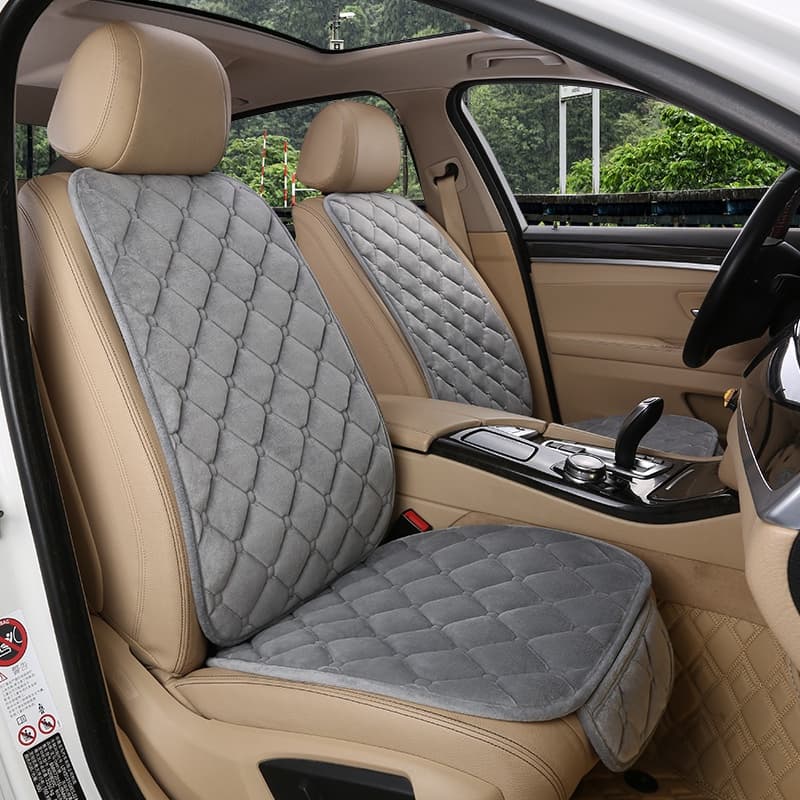 Quente Carro Frente Traseiro Assento Capa Auto Protetor Curto Pelúcia Almofada Inverno Para De Acessórios
