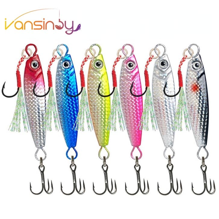 Metal Fishing Jig Lure Isca De Pesca Com Anzol 7g/10g/15g/20g/30g De Colher De Metal A Laser