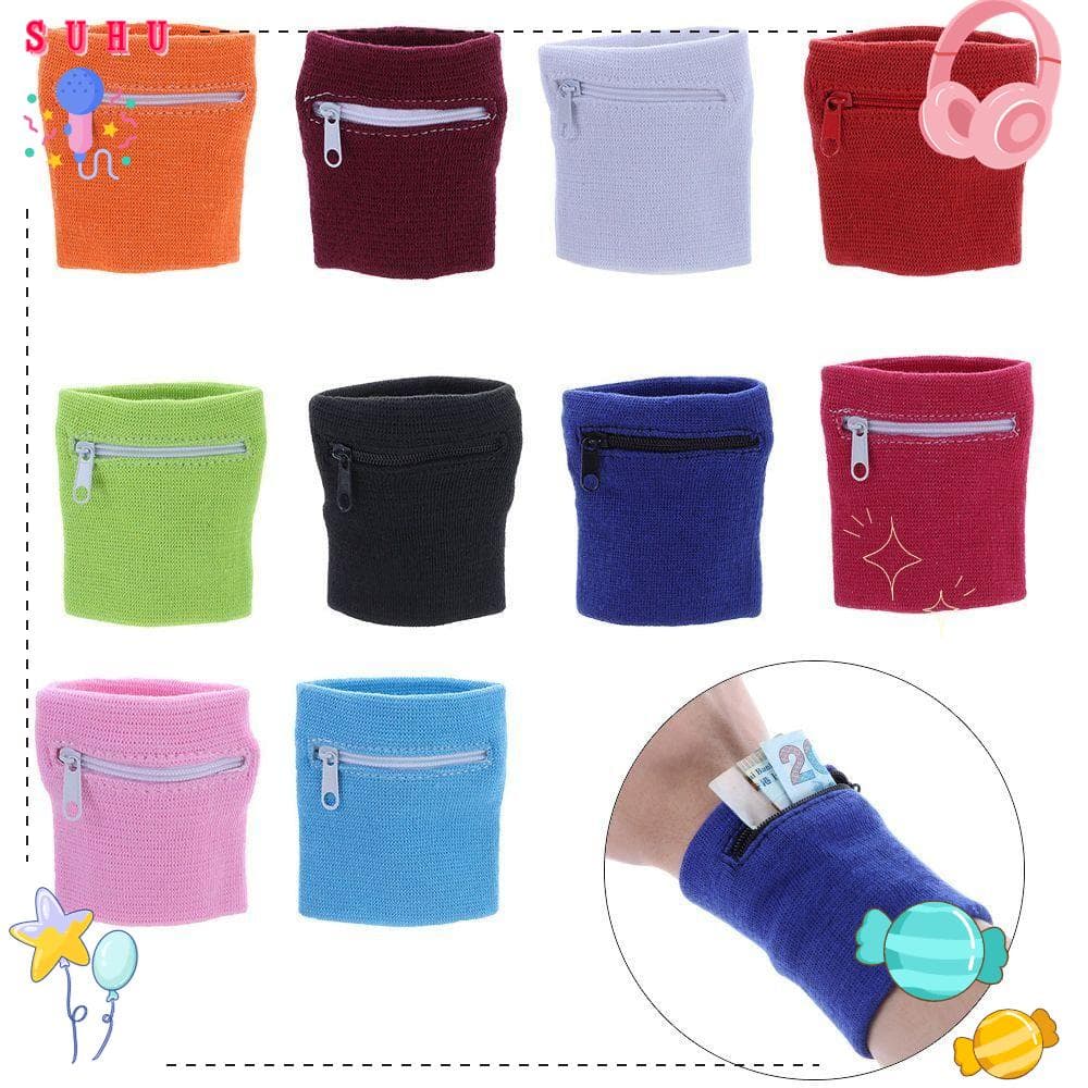 SUHU Bolsa De Pulso Para Esportes Viagem Corrida Chave Bolso Esportiva