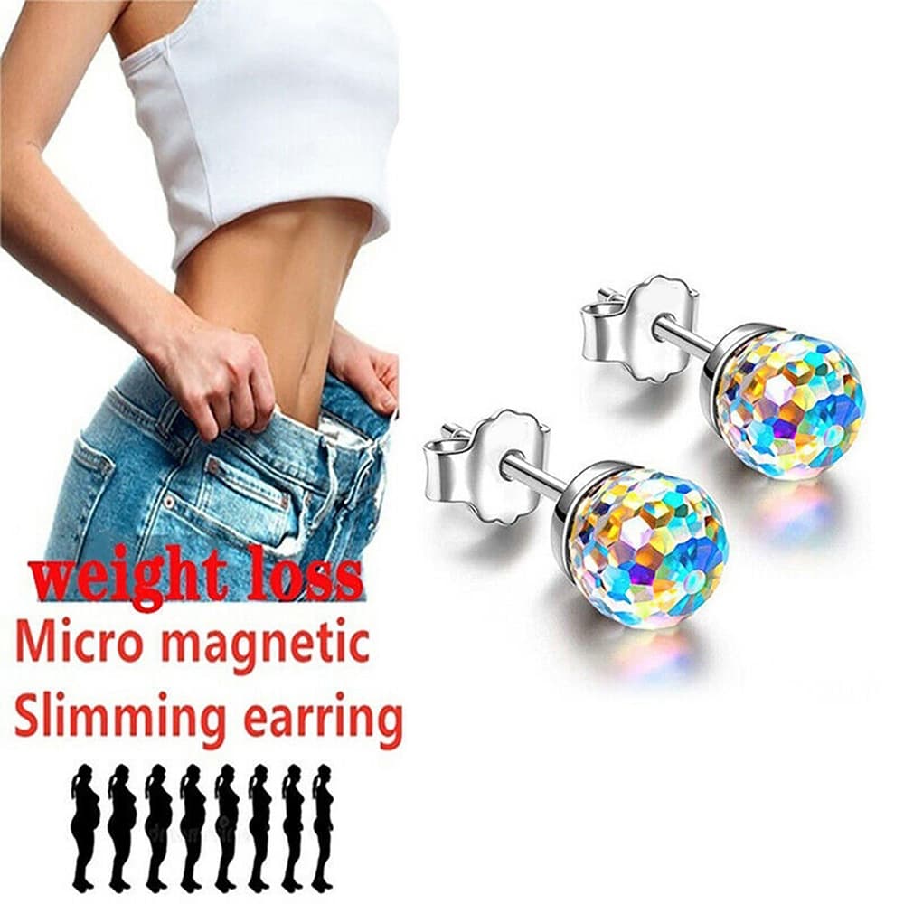 1 Par Brincos Magnéticos Acupressão Magnética De Emagrecimento Estimulantes