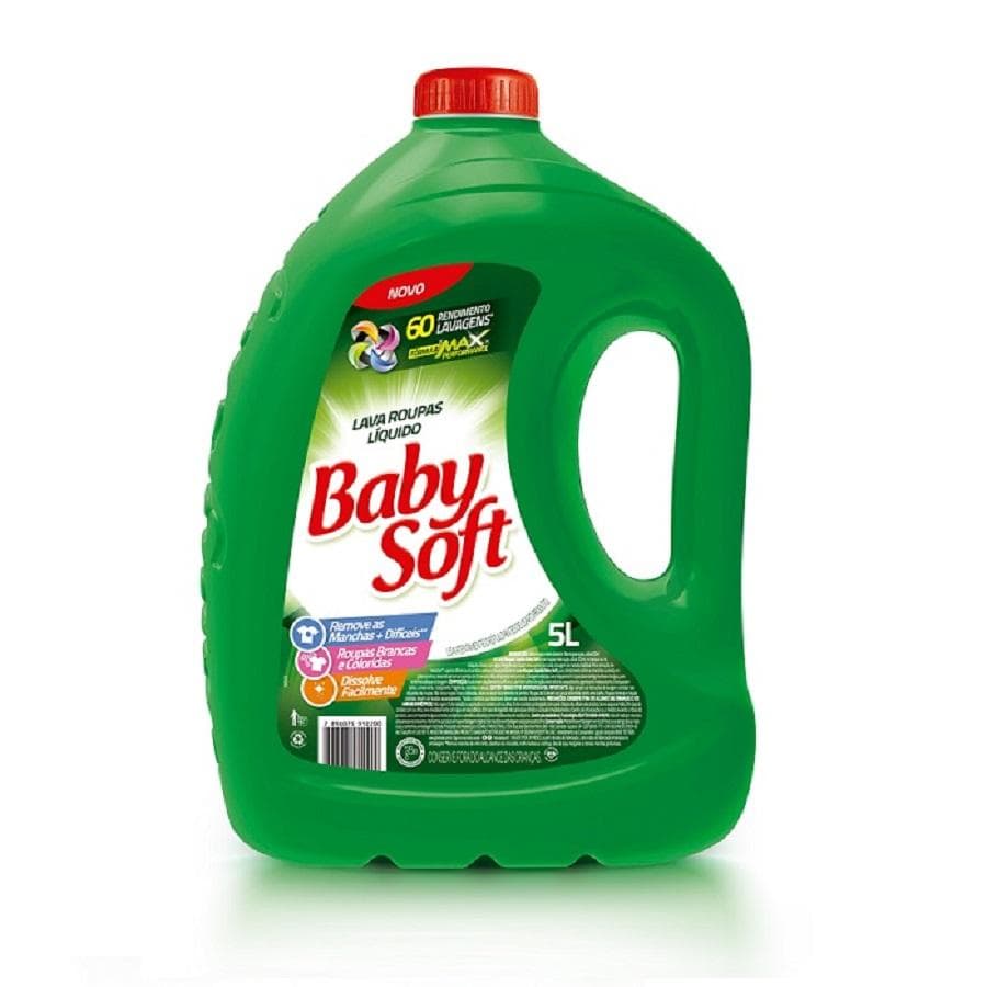 Lava Roupas Líquido Baby Soft Max Performance - Verde 5L