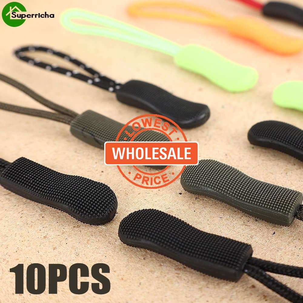 [Preço Por Atacado]Sólido Cor Zíper Etiqueta Corda Mochila Extremidade Substituição De Costura Artesanal Faça Acessórios