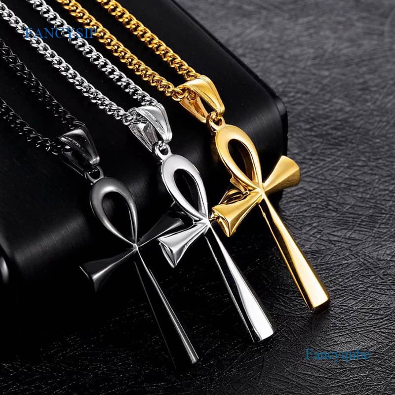 FANCYSIP Amuleto Pingente Egípcio Ankh Crucifixo Colares Pingentes Símbolo Da Vida De Cruz Jóias Presentes