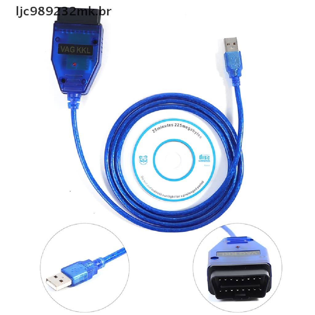 [MYBR] Vag-Com 409 409.1 Kkl Interface Do Scanner De Cabo De Diagnóstico USB [WELL]
