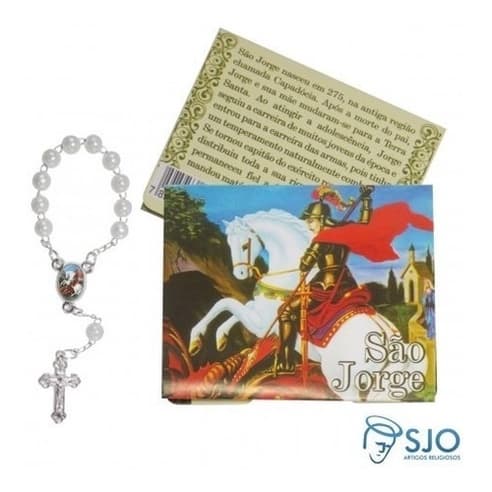 Kit Cartões com Mini Terço de São Jorge