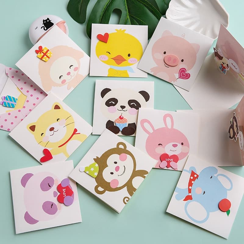 Cartões De Mensagens 3D Com Envelope