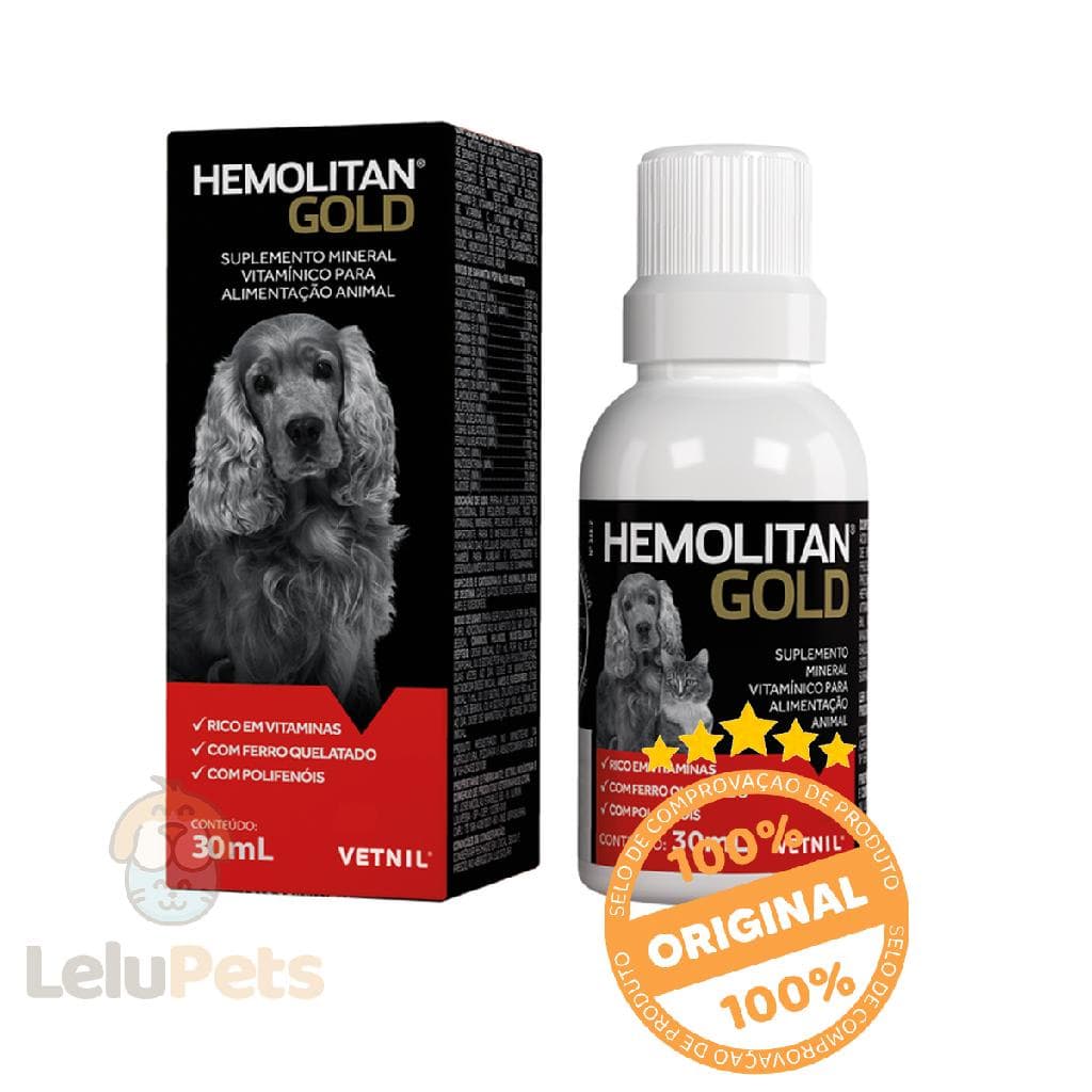 Suplemento Vitaminico Hemolitan Gold Vetnil 30ml.