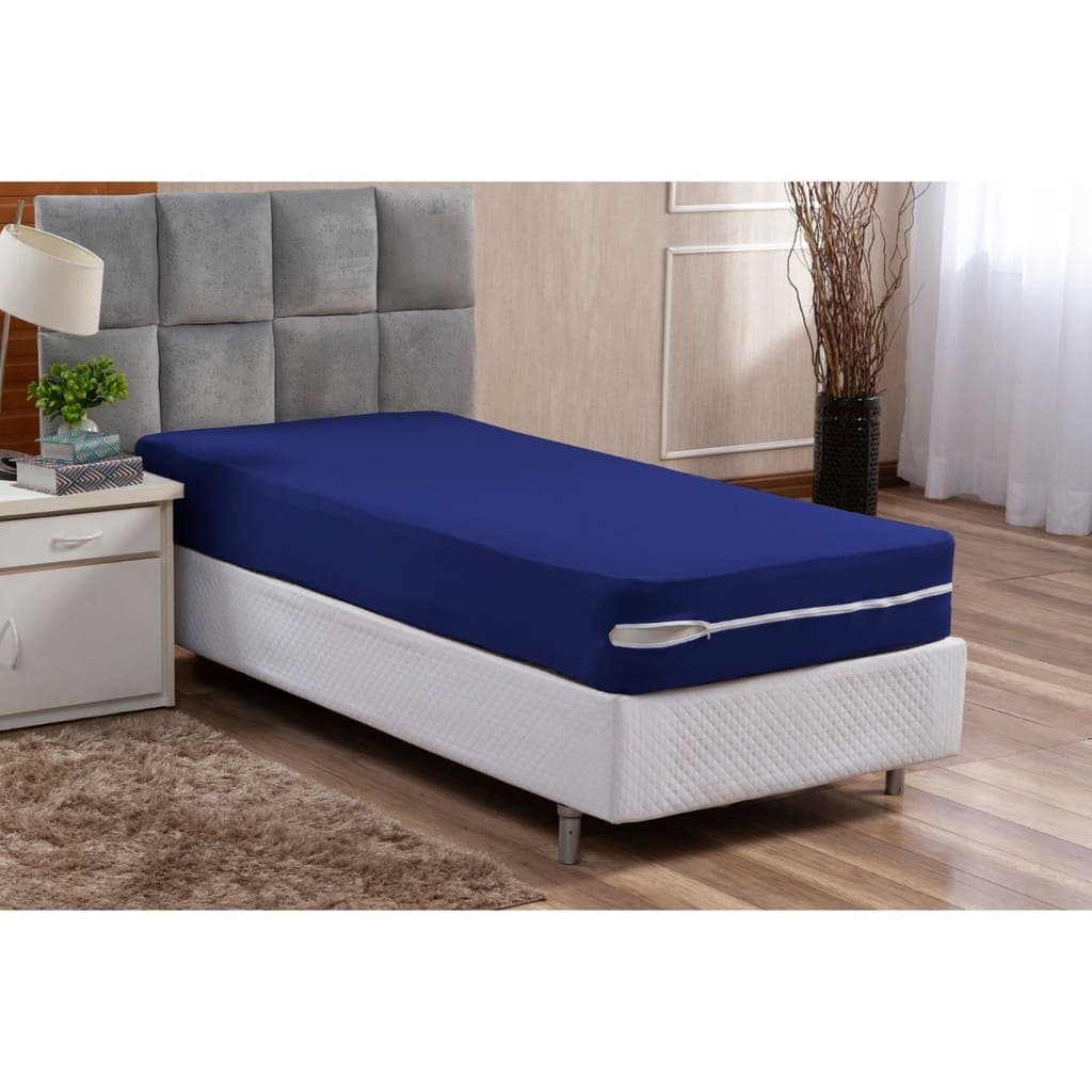 Capa de colchão solteiro com ziper malha gel Grossa