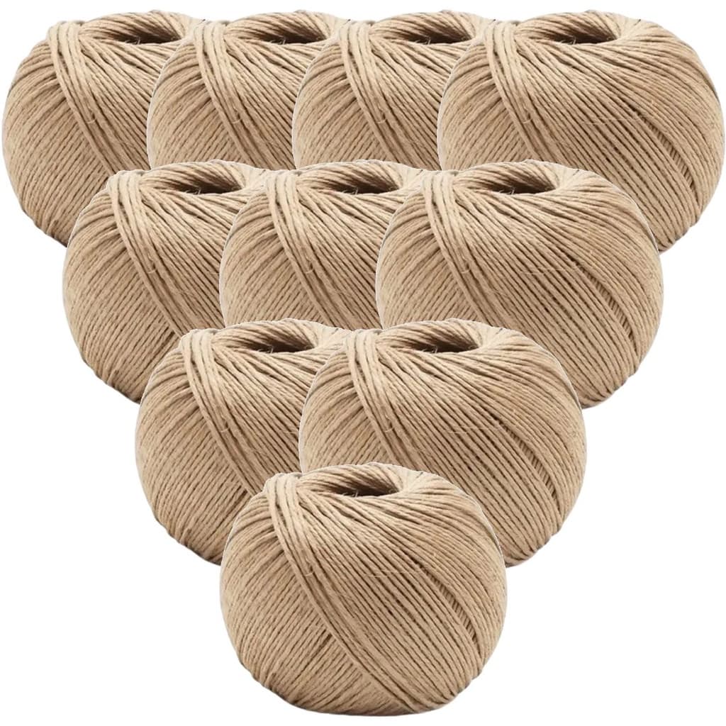 KIT C/10 Un. Fio Cordão Barbante Rami 2mm Rolo 200g Sisal Aprox 180mts Artesanato Convite Presente