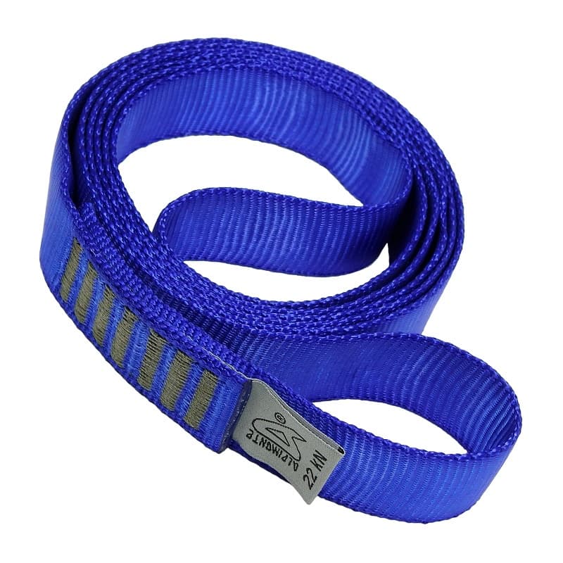 Anel de Fita Tubular 150cm 25mm 22kN Azul Ancoragens Altura Rapel Alpimonte