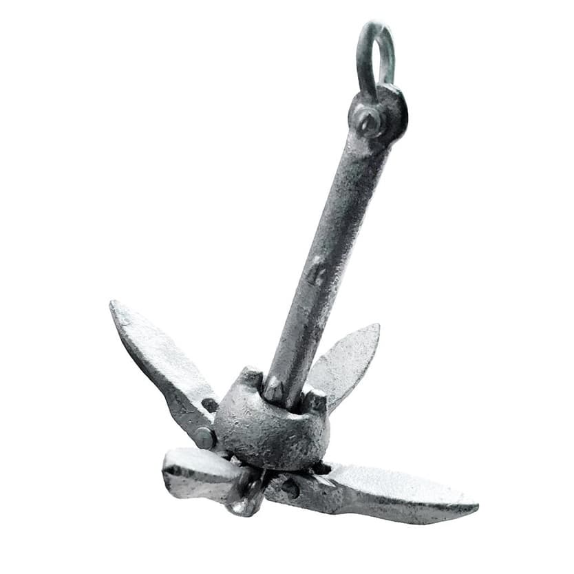 Ancora Poita Dobravel 0,7kg Galvanizada Caiaque Bote Jet Ski