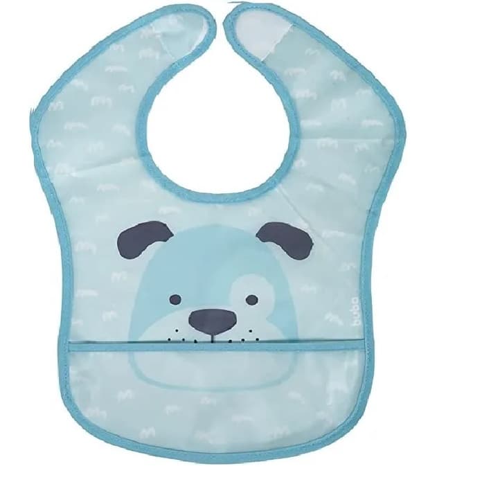 Babador Impermeável Com Bolso Pega Migalhas E Velcro Buba
