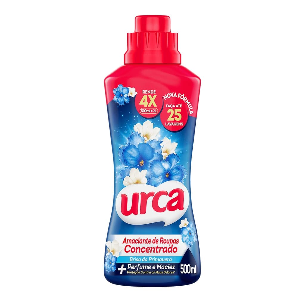 Amaciante Concentrado Urca Brisa 500ML - Rende 25 lavagens