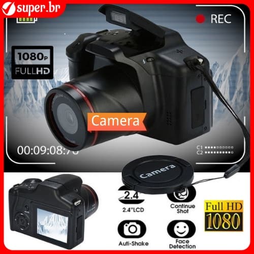 Câmera Digital Com Zoom 16x 1080p Hd Slr Profissional De Vídeo C/3 " display Suporta Tv