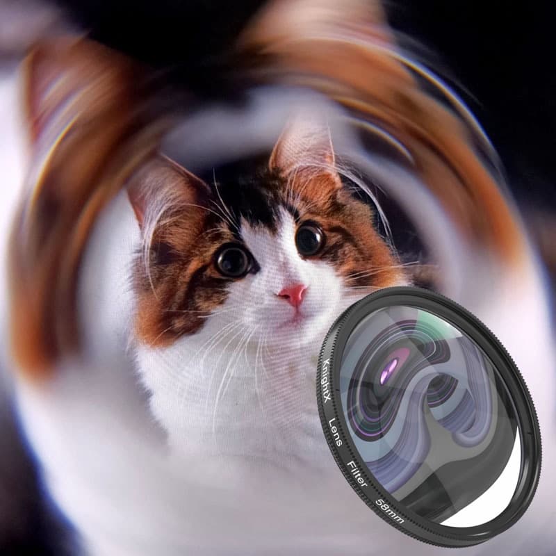 KnightX 58mm 67mm 77mm Vidro Swirl Prisma Filtro De Câmera Acessórios Fotográficos ND Caleidoscópio UV Variável Para Telefone Celular