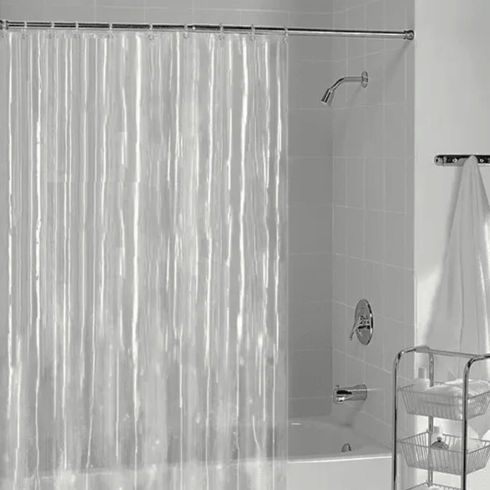 1 Cortina De Box Transparente Grossa Resistente Antimofo