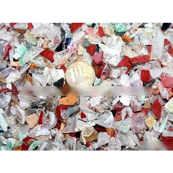 Cascalho Bruto  Miúda 500g Pedras Mistas pra Orgonite