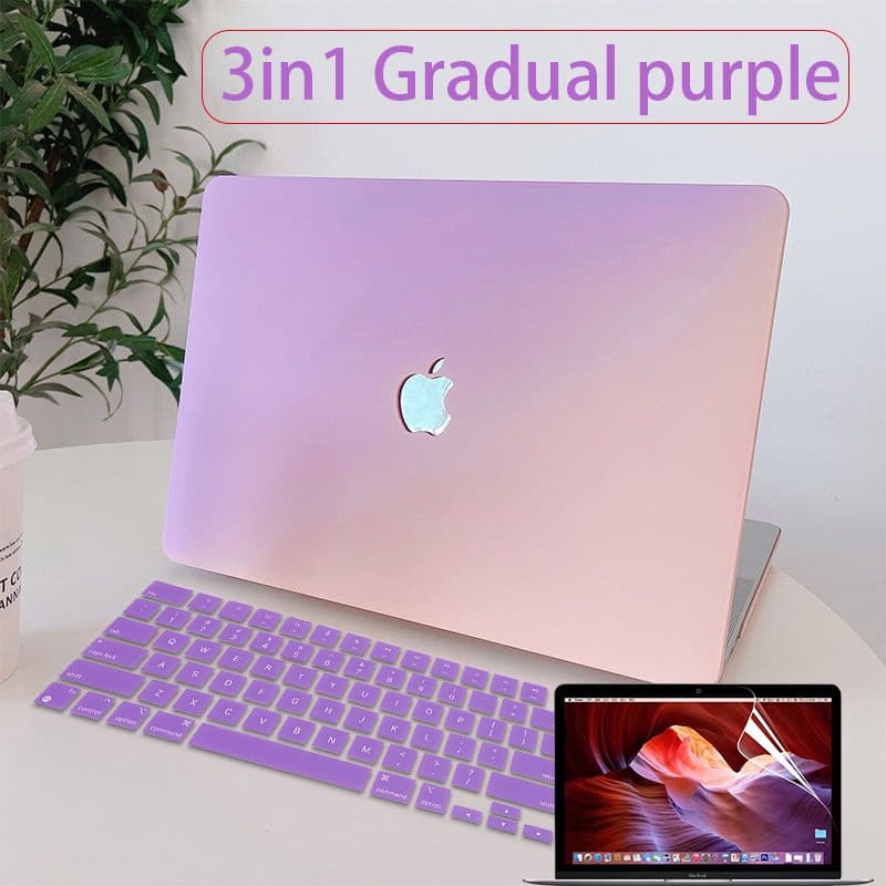 Série Lilás Capa De Proteção Dura Para Macbook Air 2022 2020 M1 M2 A2337 A2179 A2681 Pro 13 14 A2338 A2251 A2442 A1706