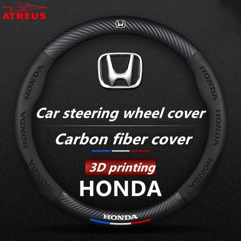 Para  Capa De Proteção Volante Automotivo Antiderrapante Capa Do Volante Carro Do Logotipo De Impressão 3D Para  Fit Civic g10 g9 City Hrv Jazz