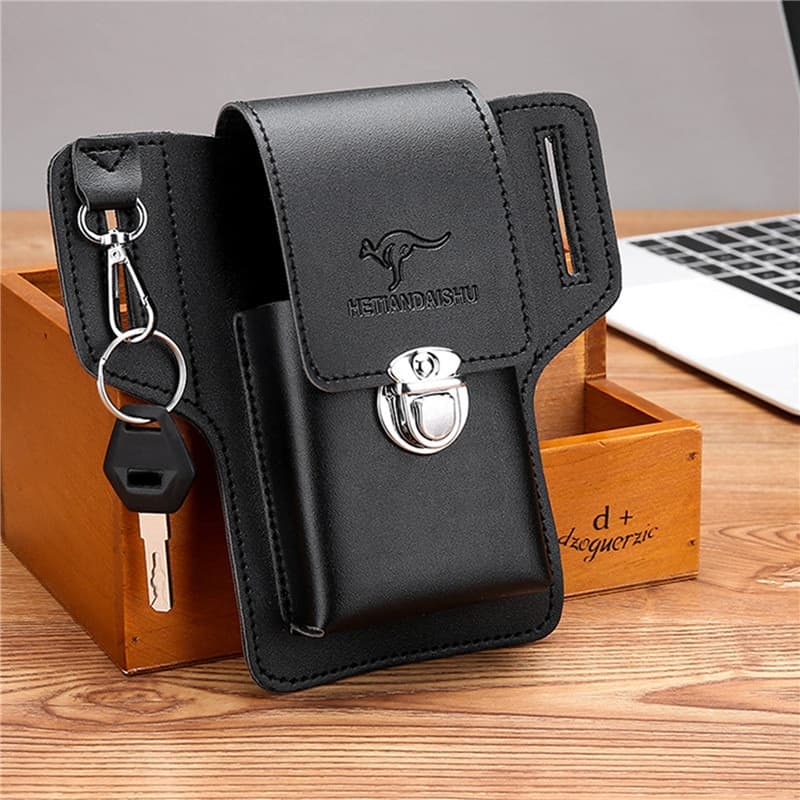 Celular Masculino Laço Estojo De Holster Cinto De Cintura Adereços Para Bolsa De Couro PU Carteira De Vintage Proteção Bainha