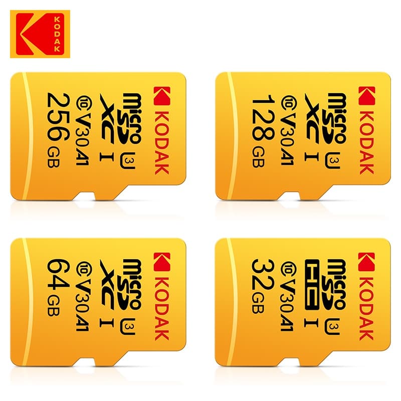 Cartão De Memória Original Kodak U3 A1 V30 Micro SD 128GB 32GB 64GB 256GB 512GB Classe 10 32 64 128 256 GB