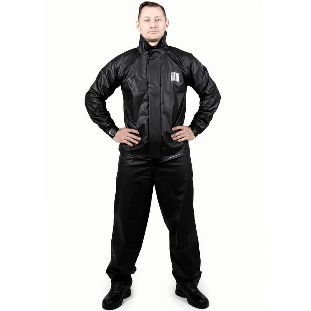 Conjunto Capa De Chuva Motoqueiro Pantaneiro PVC Eco Com Gola Impermeável Masculino