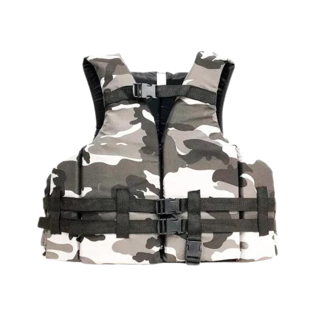 Colete Salva Vidas Camuflado Cinza Raju 90kg