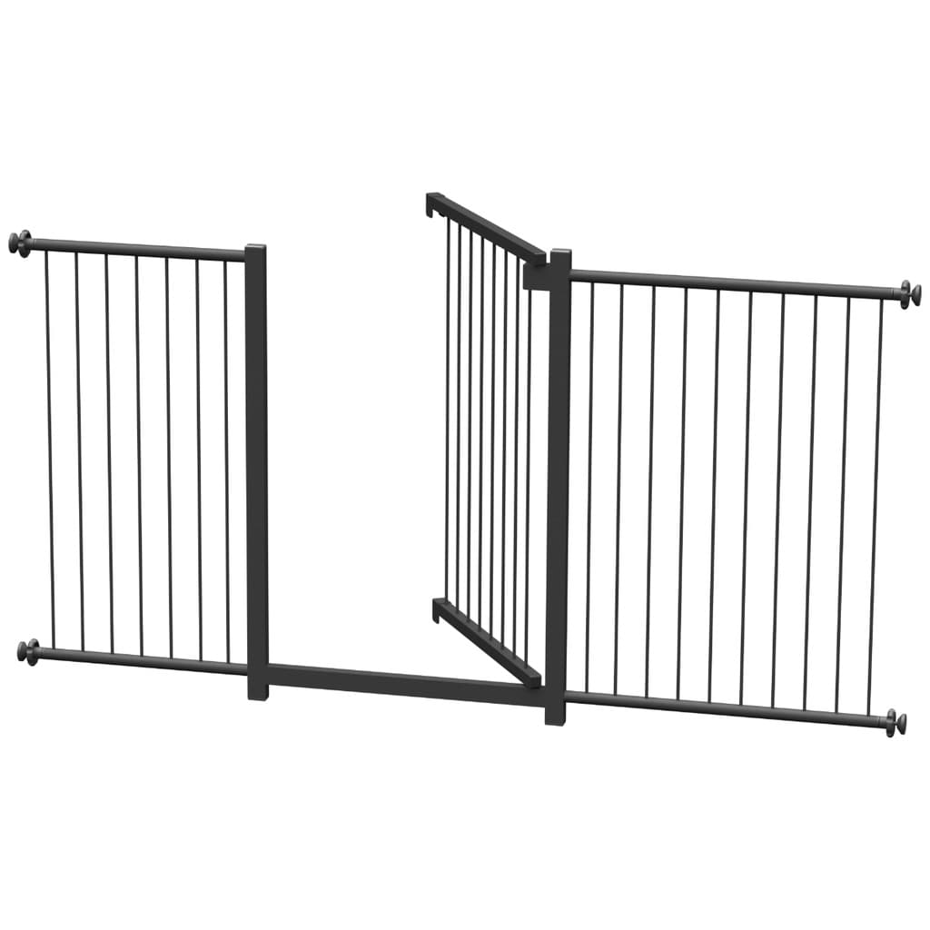 GRADE PORTÃO PET BEBÊ DIVISOR AMBIENTE 143 A 148 CM PRETO