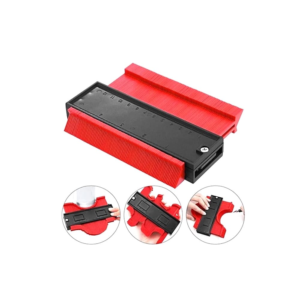 Gabarito Marcenaria Copiador de Contorno e Cantos 15cm