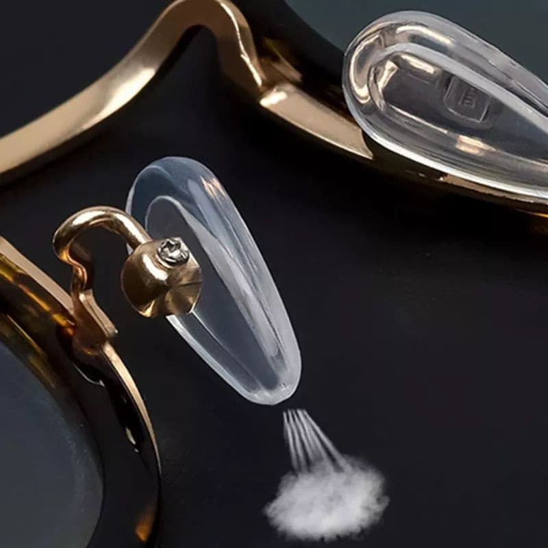 05 Pares Plaqueta de Silicone com Bolsa de Ar Para Óculos – Narizeira Macia, Antialérgica e Confortável