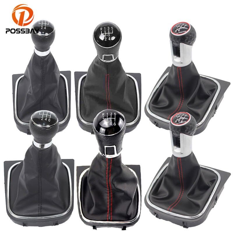 [Em Estoque Loja] Carro 5 6 Speed Gear Stick Shift Knob Boot Para VW Golf Rabbit Jetta MK5 MK6 2004-2014