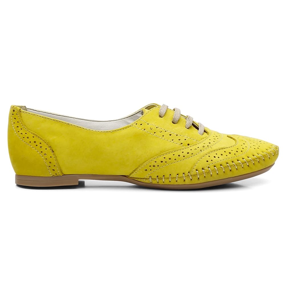 Sapato Oxford Feminino Em Couro Cores -Palmilha Confortável
