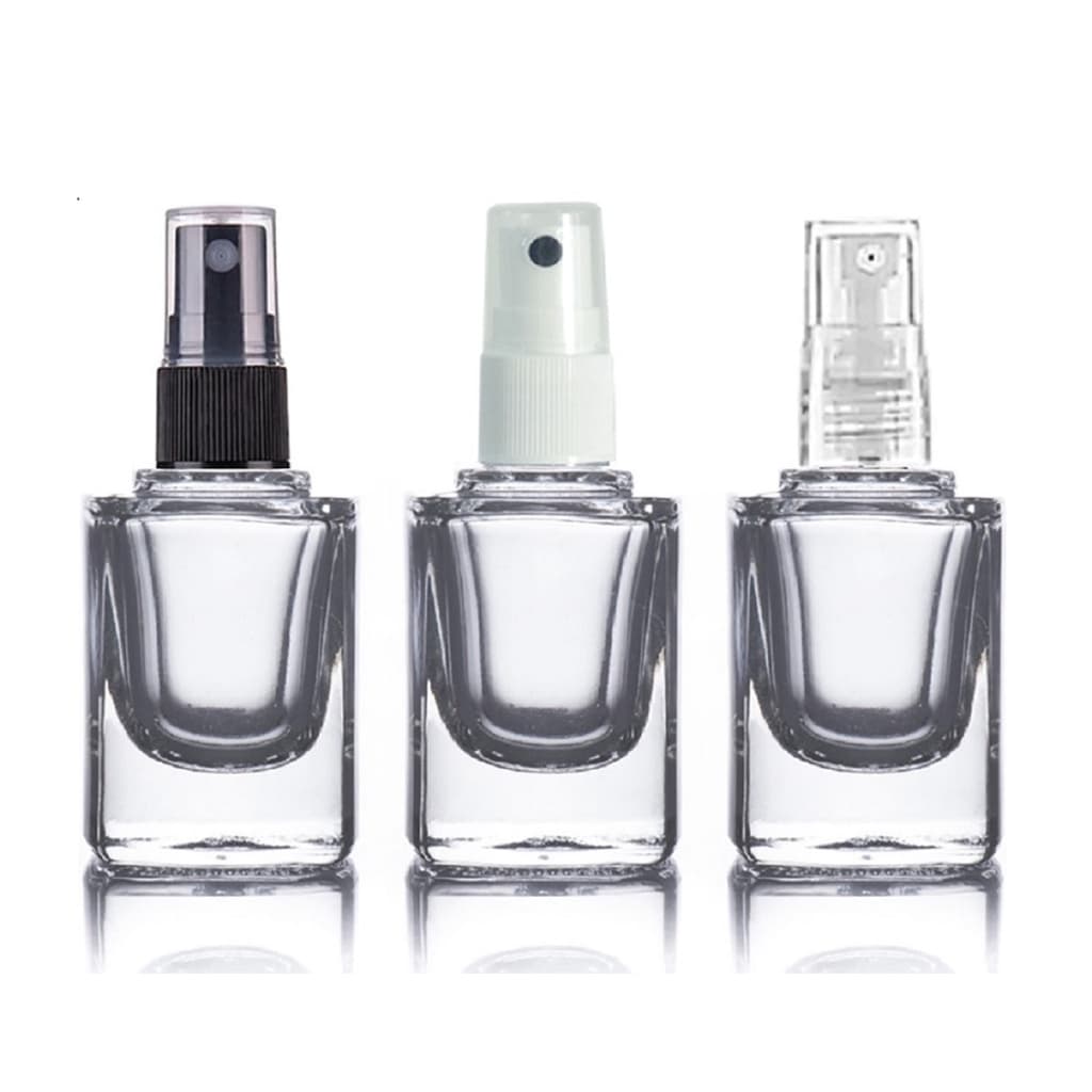 10 Frascos Vidro Para Perfume 10 Ml Quadrado Válvula Spray P Perfumes