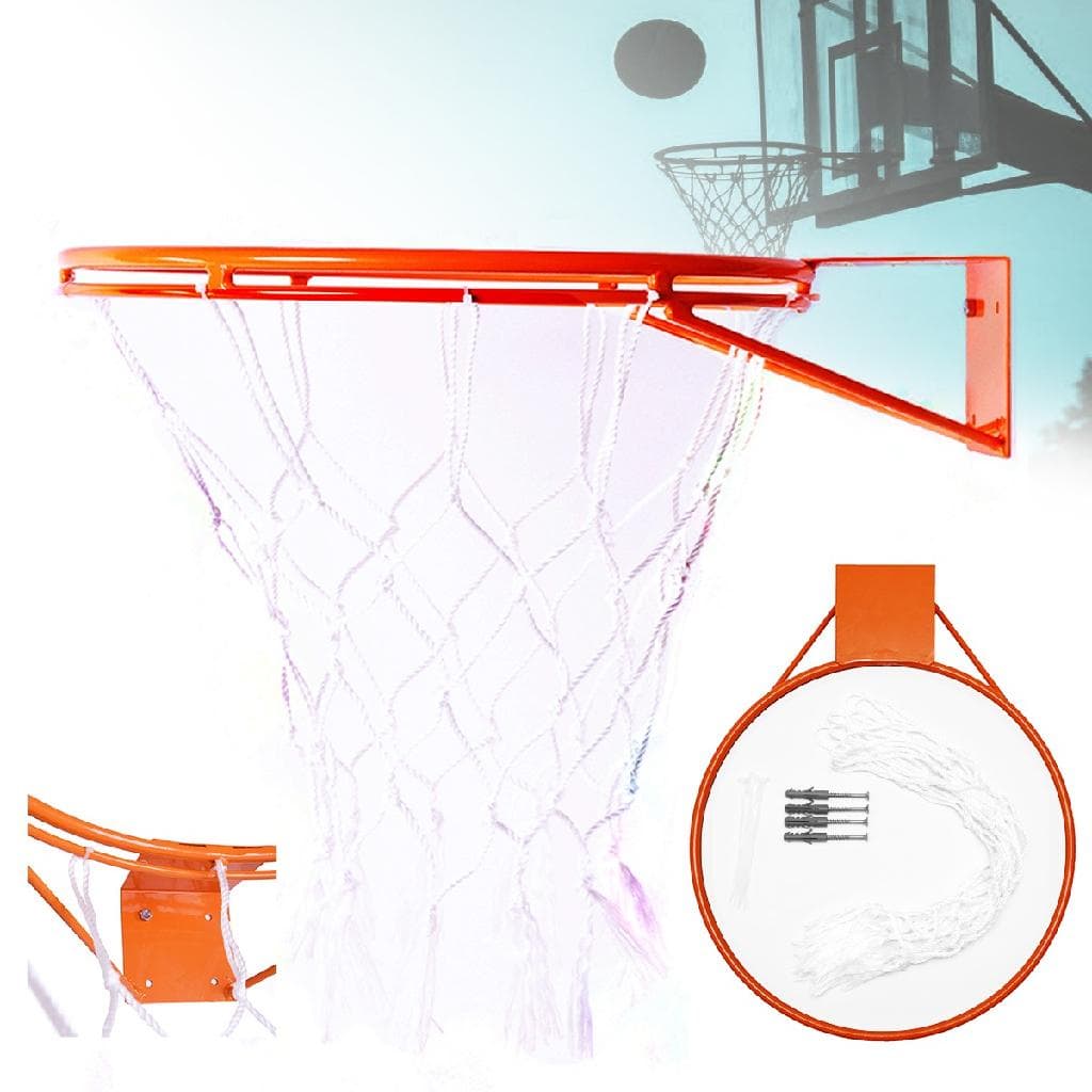 Aro Basquete Cesta Aço 45cm Tamanho Oficial Basquete com Rede