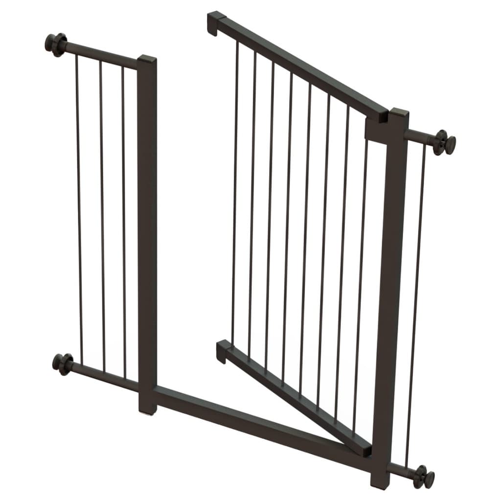 KIT GRADE PORTÃOZINHO PET BEBÊ DIVISOR AMBIENTE CORREDOR 70 CM ATÉ 80 CM PRETO
