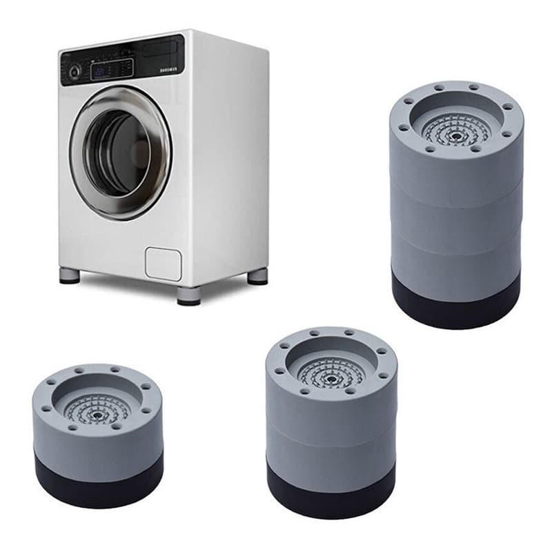 Kit Pé Nivelador Antivibração Para Lava e Seca Geladeira Secadora Fogão Máquina Lavar Frontal Nivelador Alto Empilhável