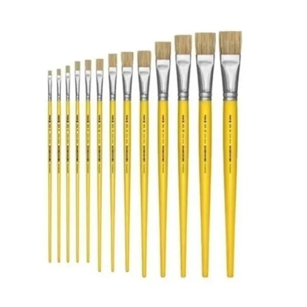 Pincel Pintura Chato Uso Geral Escolar Artesanato a Unidade