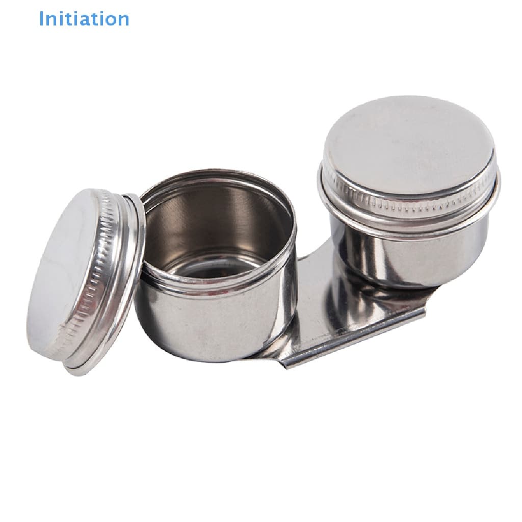 Paing Oil Pot De Aço Inoxidável Óleo Paleta Dupla Paeta De Copo Com Tampa Portátil Copos De Tinta A Para Aquarela Acrílica Gouache