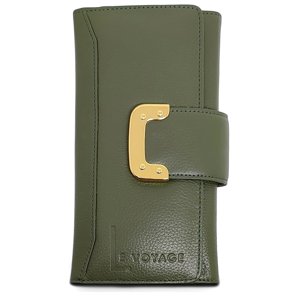 Carteira De Couro Feminina Grande Para Cartões Documentos