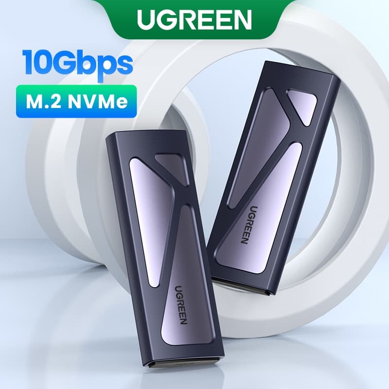 UGREEN M2 SSD Capa NVME Duplo Protocolo M . 2 Para USB Tipo C 3.1 Adaptador Caixa De Disco PCIE NGFF