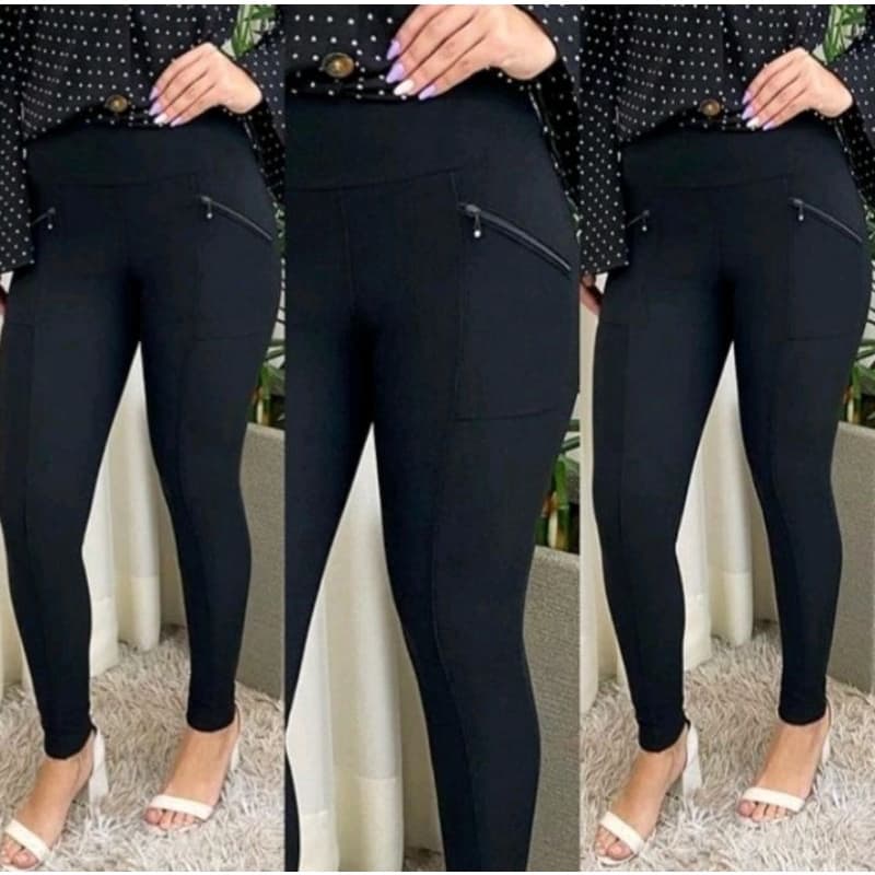 Calça Gorgurao Feminina Montaria Cintura Alta Legging Gorgurinho Bolso Real Com Zipper