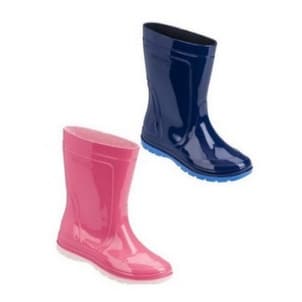 Bota Galocha Infantil Impermeável Pvc Cano Médio - Cores Azul e Rosa
