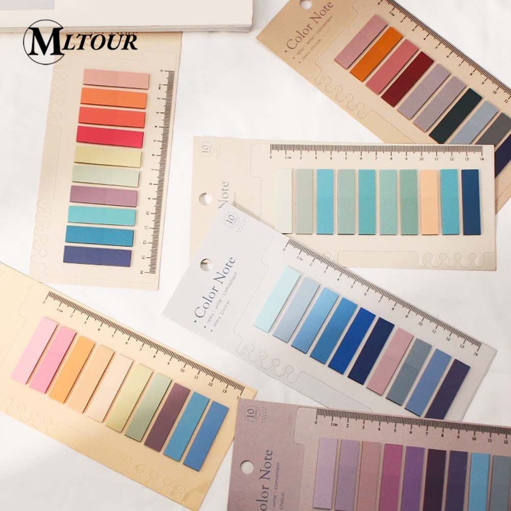 200 Folhas Morandi Color Creative Self Adhesive Bookmark Folha Solta Índice Bloco De Notas Portátil Adesivo